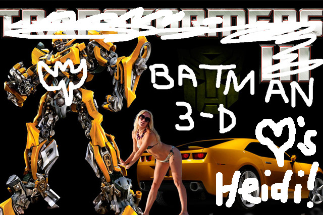 Heidi Montag's official audition poster for Batman 3-D